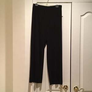 Espresso wide leg black stretch waste pant L